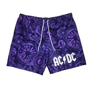 AC/DC Men's Swim Shorts Trunks Swimwear Bottoms‎ UPF 50+ Purple XL *no briefs